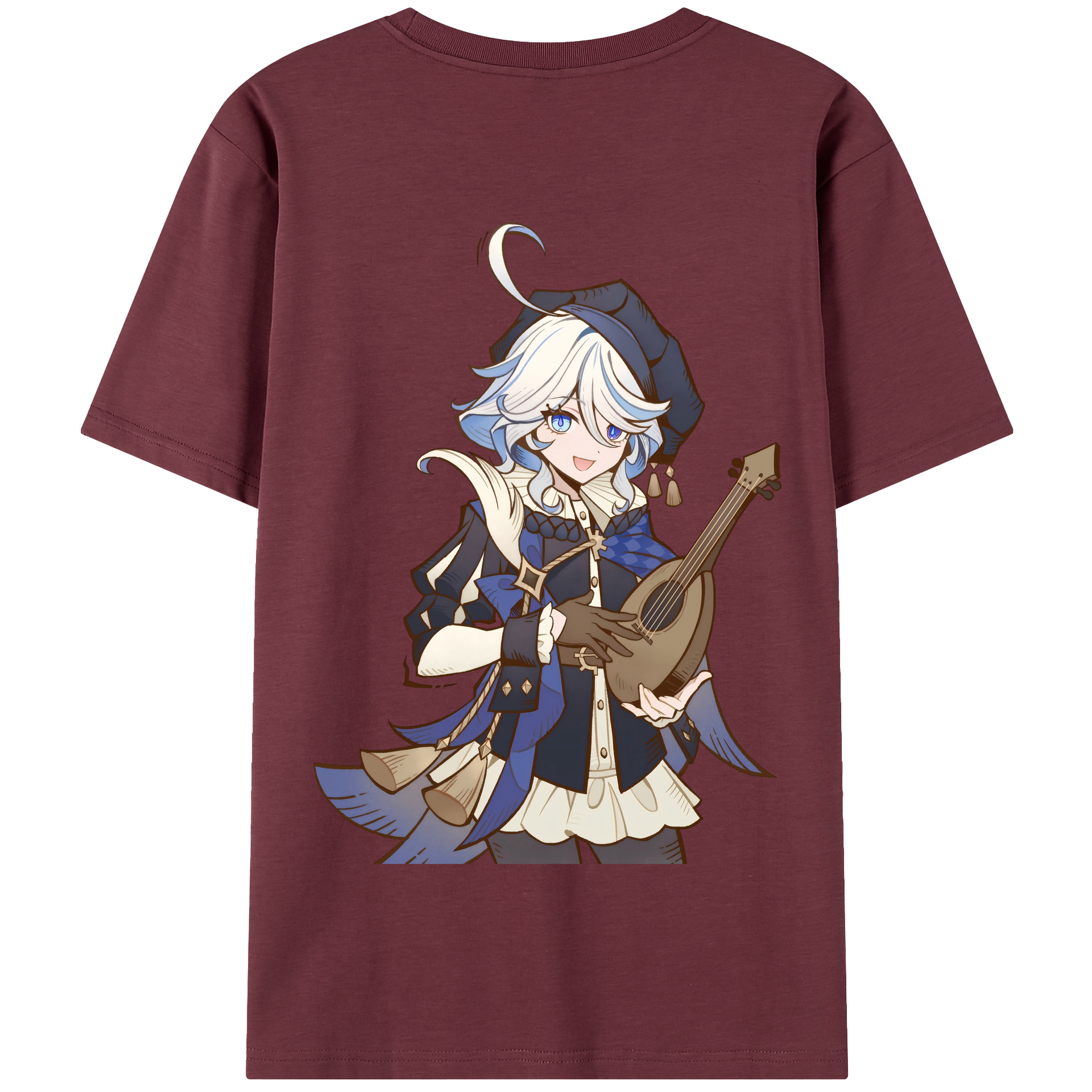 げんし神 フリーナ genshin Furina 綿100％半袖Tシャツ（背面プリント）